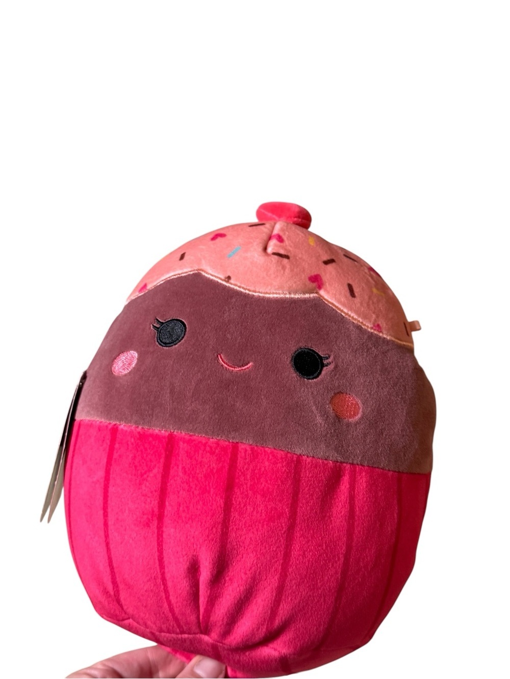 Squishmallow 8" Ottie the Chocolate Cupcake Pink Valentine Squad NWT Plush Toy